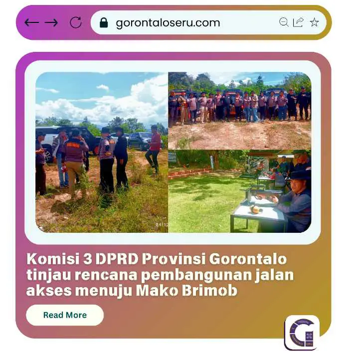 Komisi III DPRD Provinsi Gorontalo Tinjau Rencana Pembangunan Jalan Akses Menuju Mako Brimob