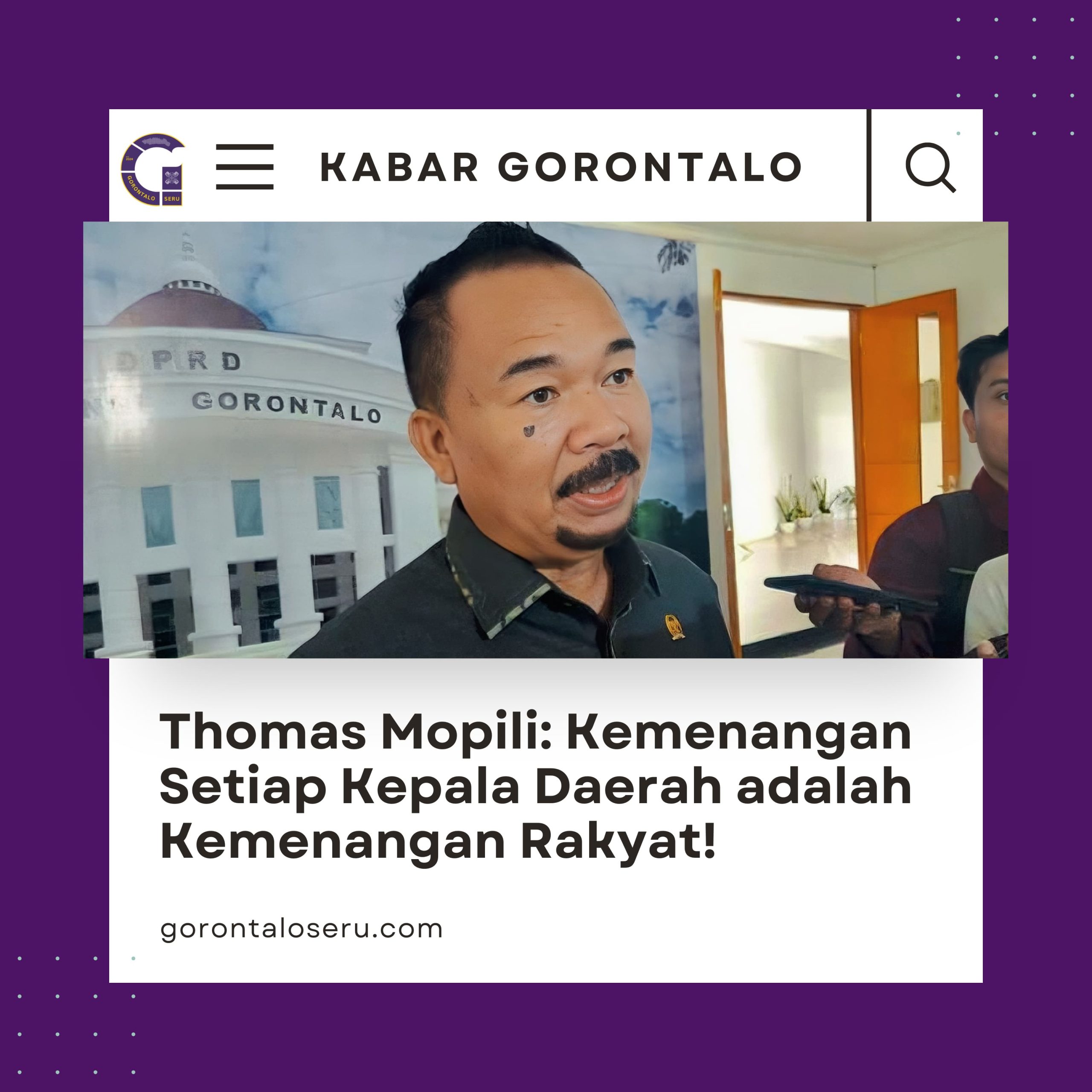 Thomas: Hasil Pilkada adalah Kemenangan Seluruh Rakyat!