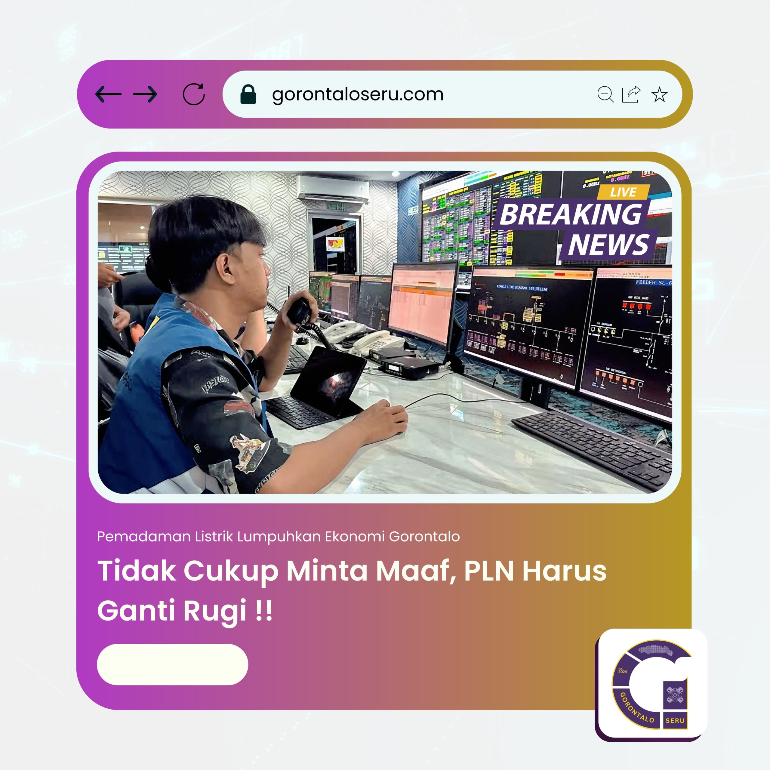 Pemadaman Listrik Lumpuhkan Ekonomi: Tidak Cukup Minta Maaf, PLN Gorontalo Harus Ganti Rugi!