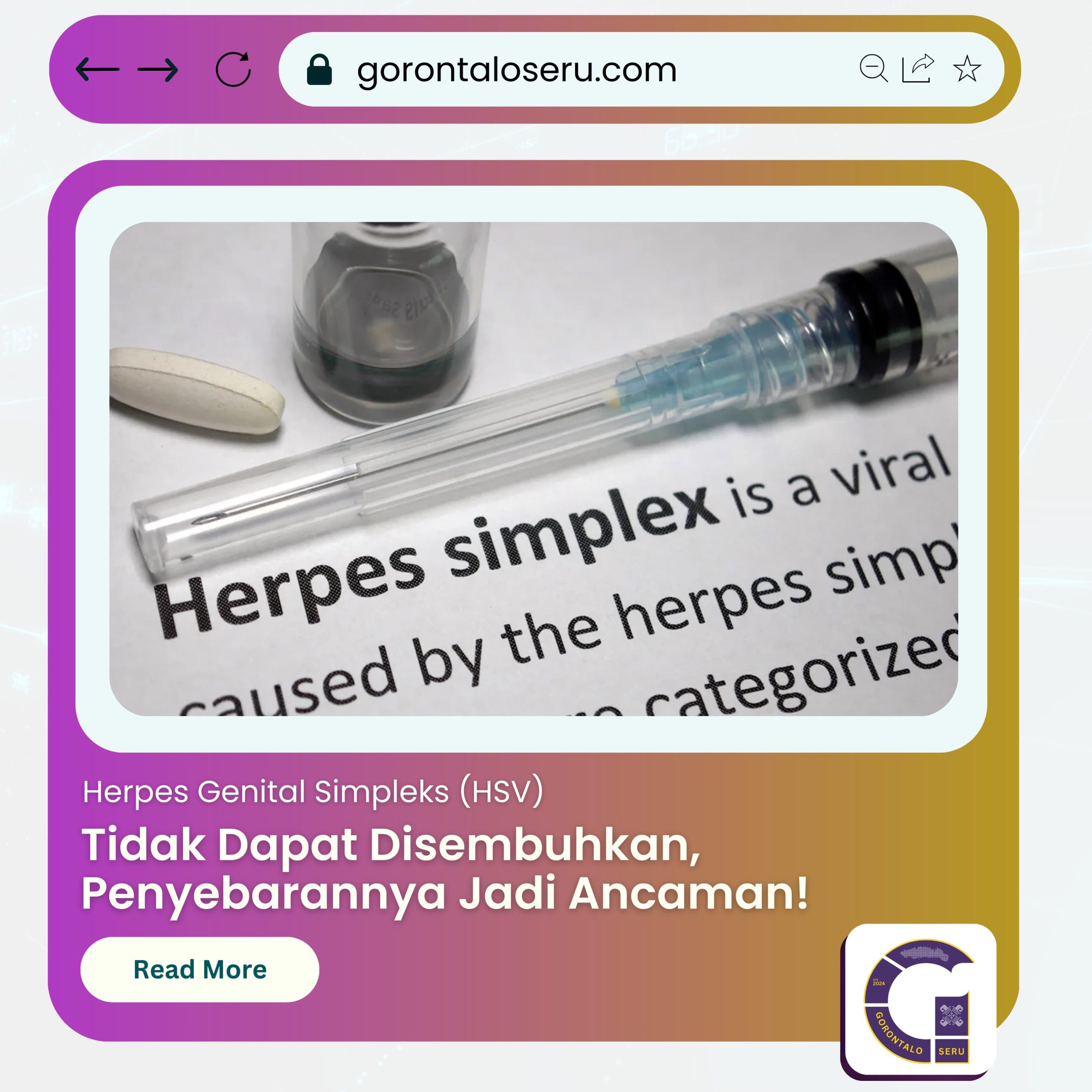 Herpes Genital Simpleks (HSV) Tidak Dapat Disembuhkan! Penyebarannya Jadi Ancaman Global