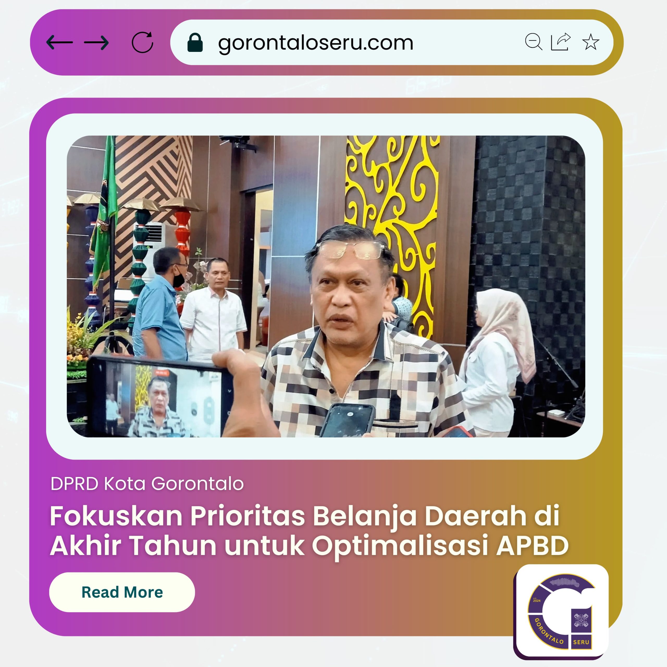 DPRD Kota Gorontalo Fokuskan Prioritas Belanja Daerah di Akhir 2024 untuk Optimalisasi APBD