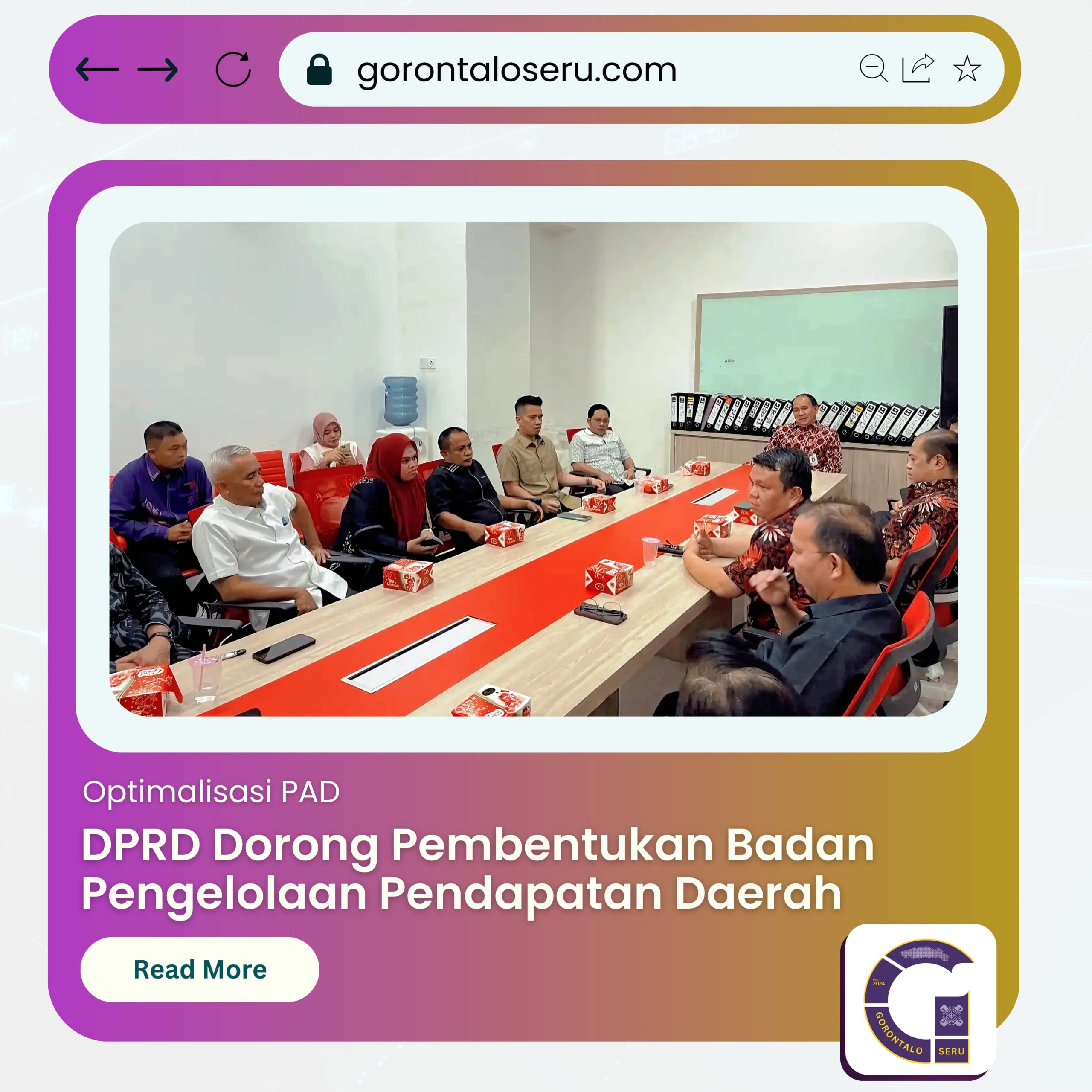 DPRD Kota Gorontalo Dorong Pembentukan Badan Pengelola Pendapatan Daerah untuk Optimalisasi PAD