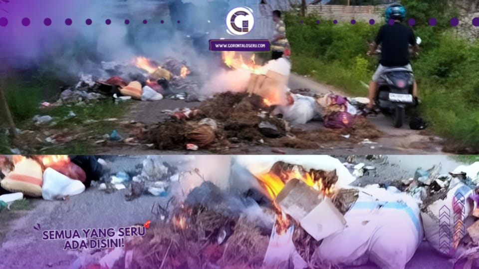 Warga Kota Gorontalo Hambur dan Bakar Sampah di Tengah Jalan!