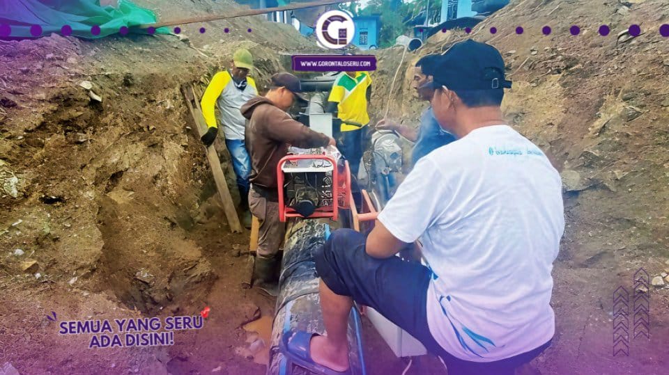 Perumda Muara Tirta Gorontalo Gaspol Perbaiki Pipa Air yang Rusak!