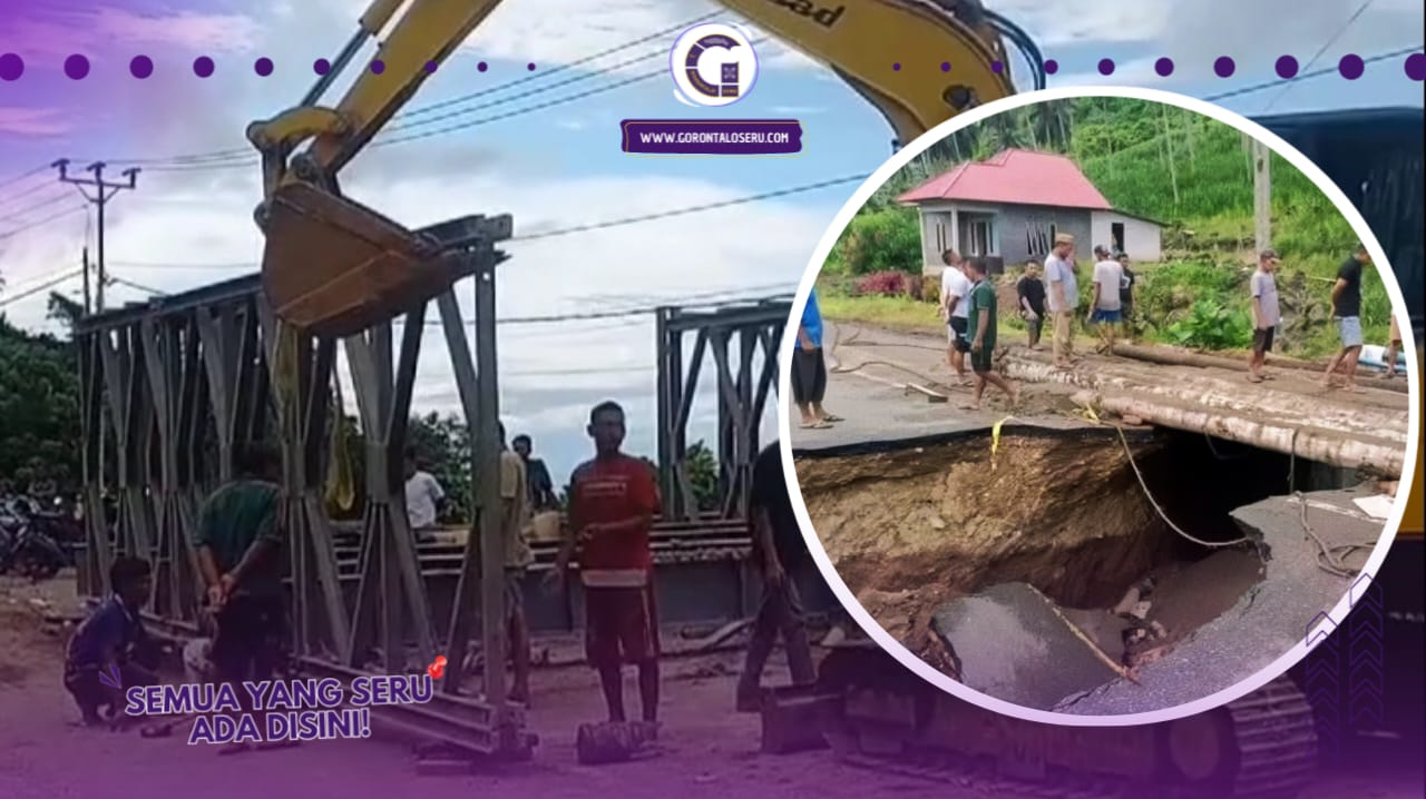 Fix Aman! Jalan Trans Sulawesi di Sumalata Udah Dipasang Jembatan Bailey, Siap Layani Arus Balik Lebaran! 