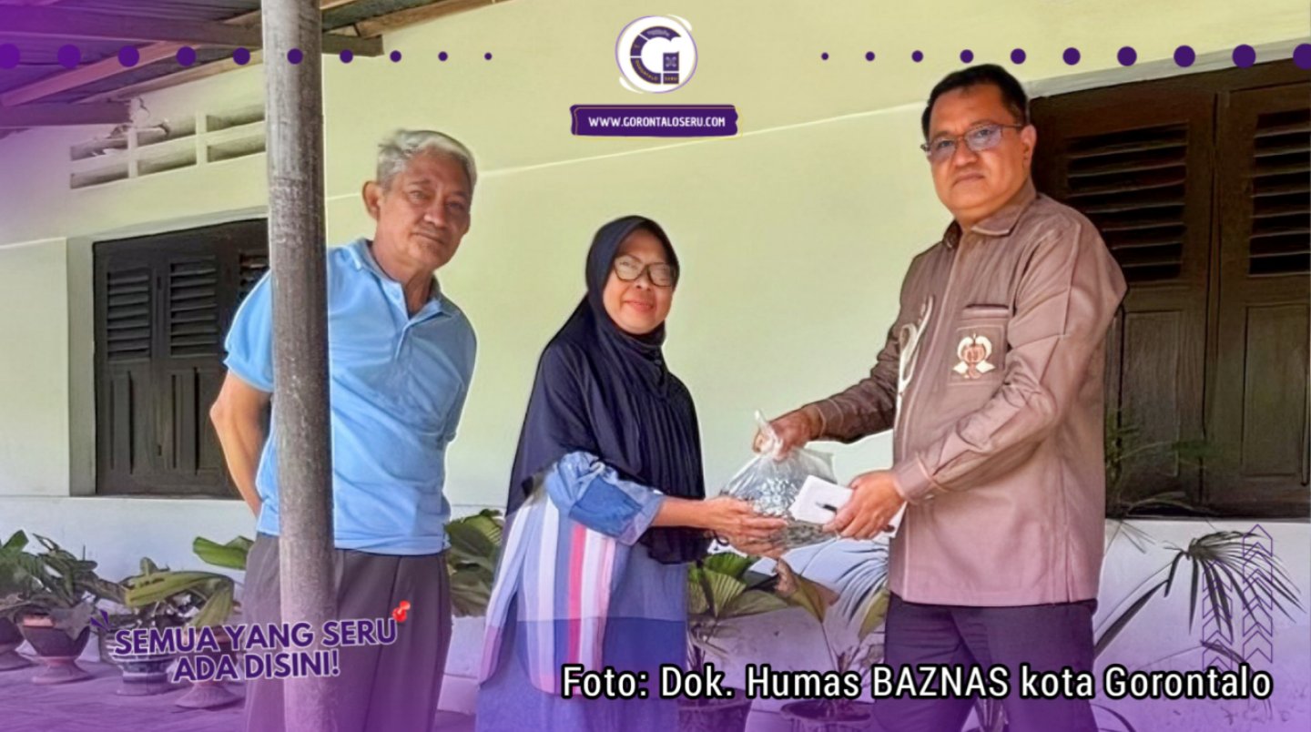 Baznas Kota Gorontalo Serahkan Bantuan kepada Korban Angin Puting Beliung di Liluwo