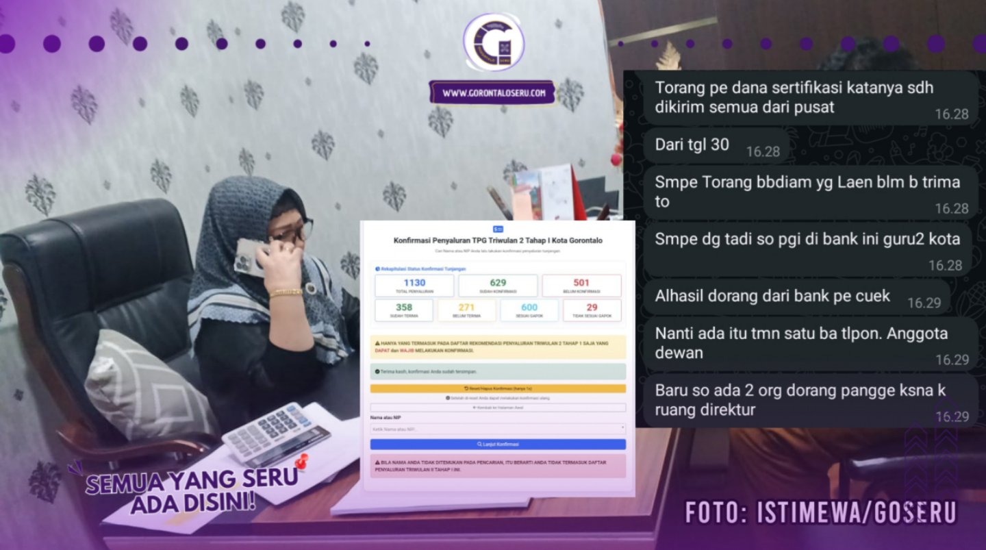 ‎Sertifikasi Guru Sudah Cair Dari Pusat, Tapi Rekening Guru di Gorontalo Masih Kosong!