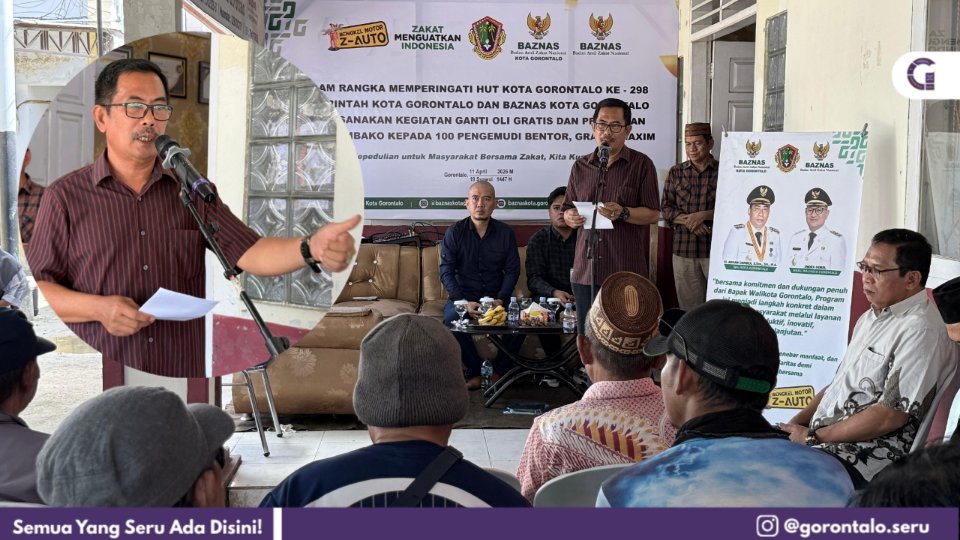 Pemerintah Kota Gorontalo Apresiasi Aksi Sosial BAZNAS untuk 100 Driver Bentor dan Ojek Online